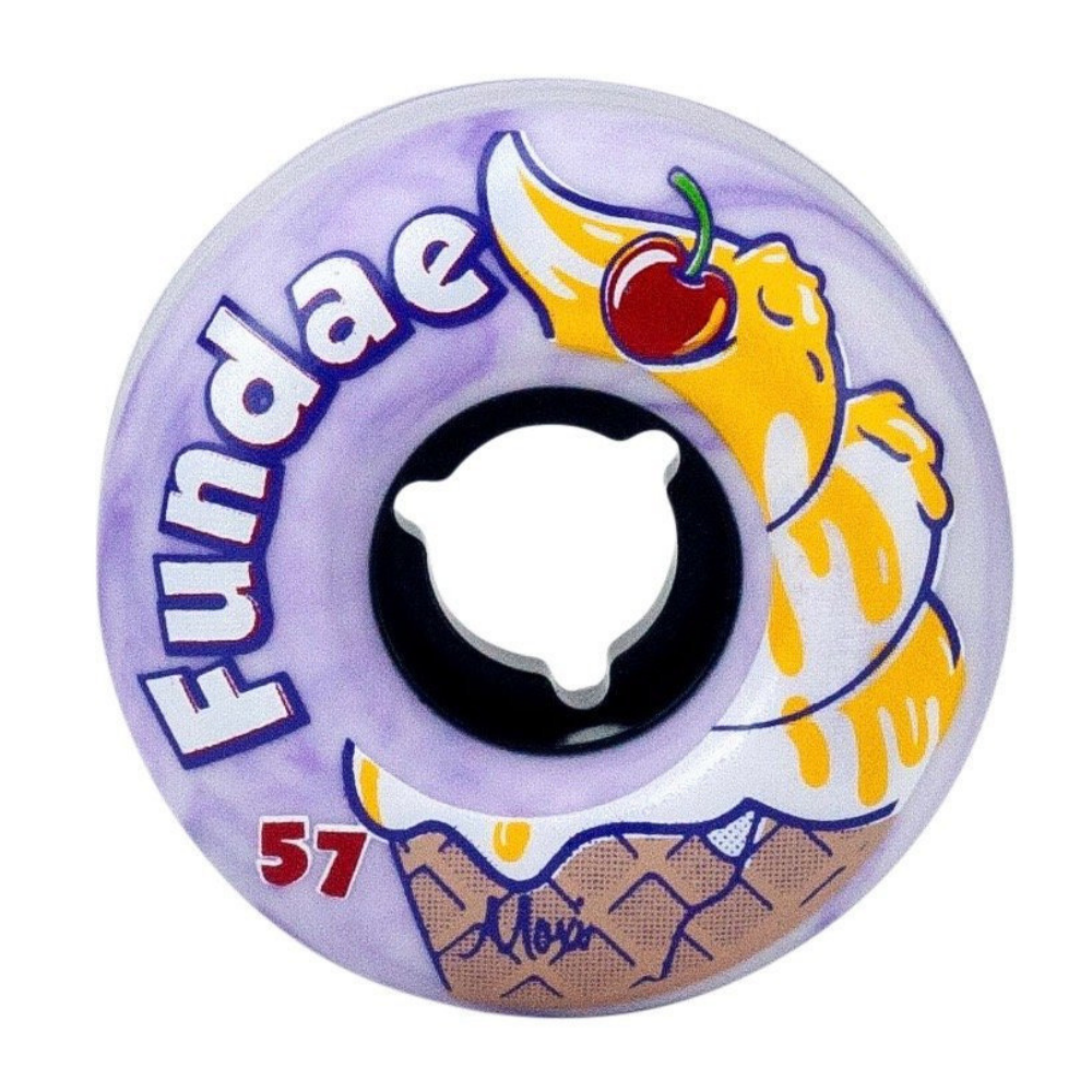 Moxi Fundae 57mm Quad Wheels 4-Pack - Perfect for Roller Skating, Derby, and Outdoor Cruising