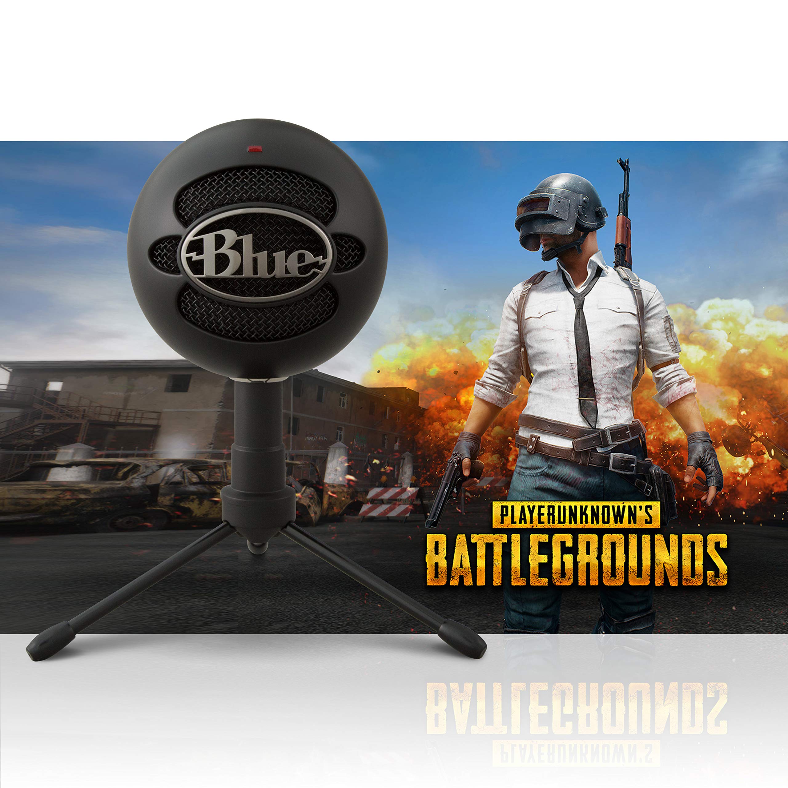 Blue Snowball Black iCE USB Microphone & PlayerUnknown's Battlegrounds Streamer Bundle - Professional Streaming Setup for Gamers & Content Creators - Perfect for Twitch, YouTube & Discord Live Streaming
