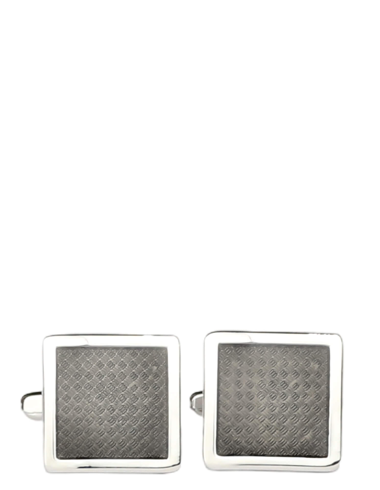 DÉCLIC Textured Square Enamel Cufflinks for Men - Black Matte Finish Formal Dress Accessories - Perfect for Weddings, Business Meetings & Special Occasions