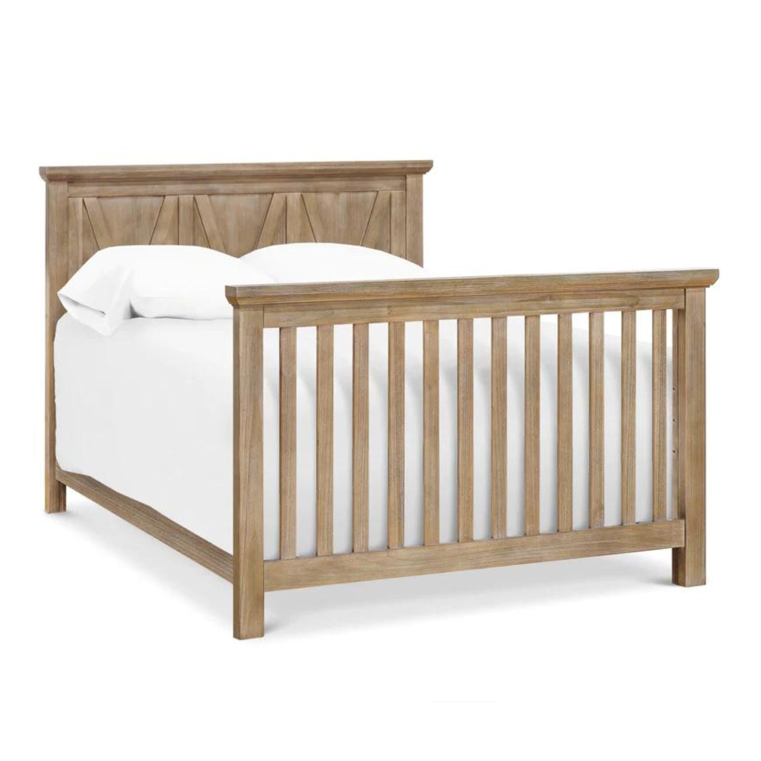 Emory Farmhouse 4-in-1 Convertible Crib - White Wooden Baby Crib with Toddler Bed Conversion | Nursery Furniture for Boys & Girls | Perfect for Small Spaces & Modern Nurseries