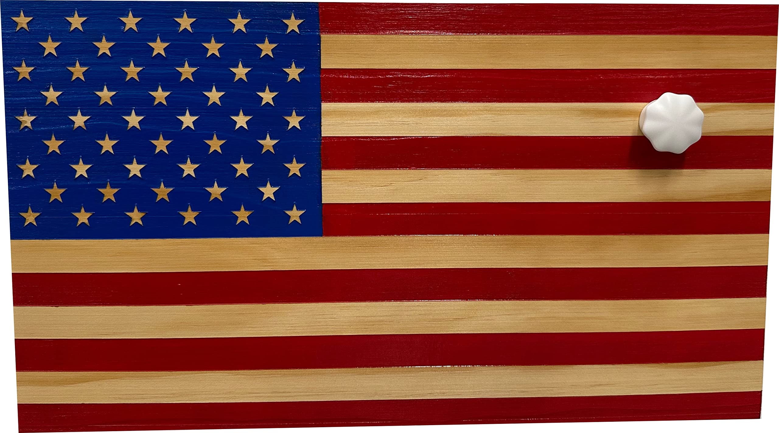 American Flag Concealed Gun Cabinet - Hidden Gun Storage Safe with Patriotic Red & Blue Design | Perfect for Home Security & Firearm Protection