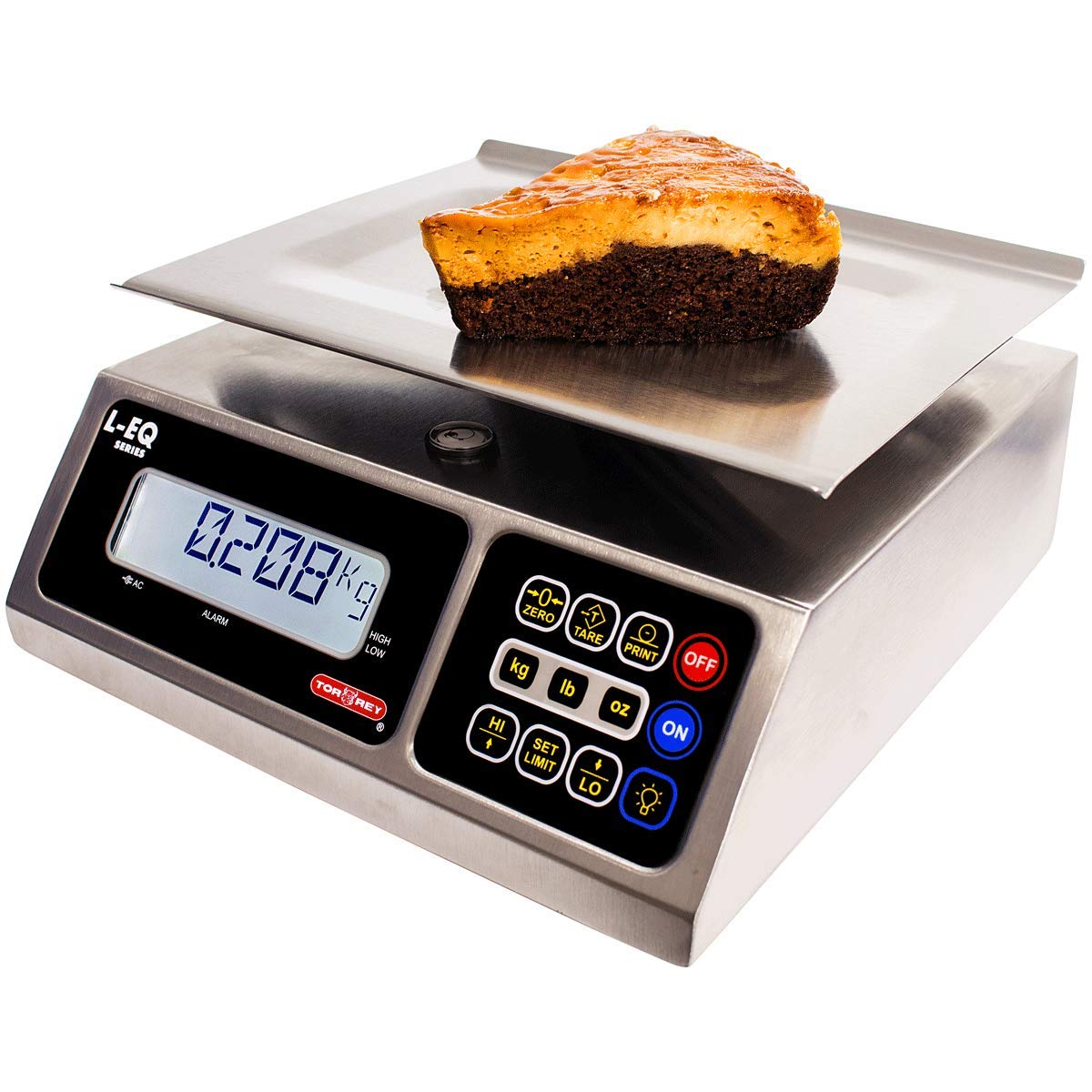 Tor Rey LEQ-10/20 Digital Portion Control Scale - Precise Food Weighing for Restaurants, Bakeries & Meal Prep - NSF Certified Commercial Kitchen Scale with LCD Display