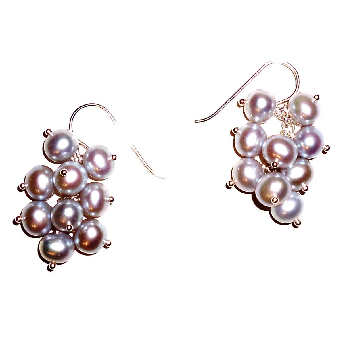 Freshwater Pearl Cluster Earrings for Women - Elegant Dangle Pearl Jewelry for Wedding, Party & Special Occasions