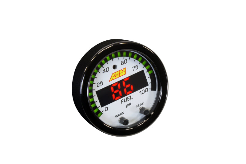AEM X Series 0-100psi Pressure Gauge Kit - High Accuracy, Durable Performance for Automotive, Industrial & Hydraulic Systems