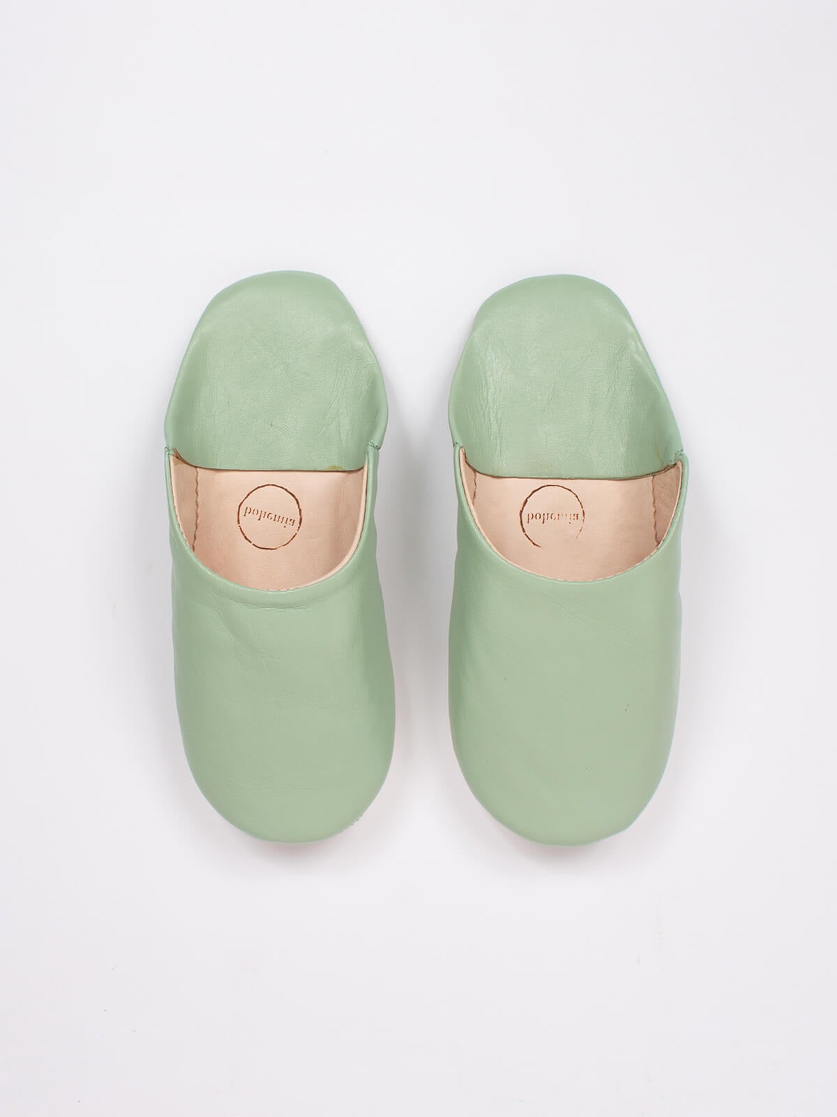 Moroccan Babouche Slippers for Women & Men - Soft Leather Comfort House Shoes in Sage Green | Perfect for Home, Lounge & Indoor Relaxation