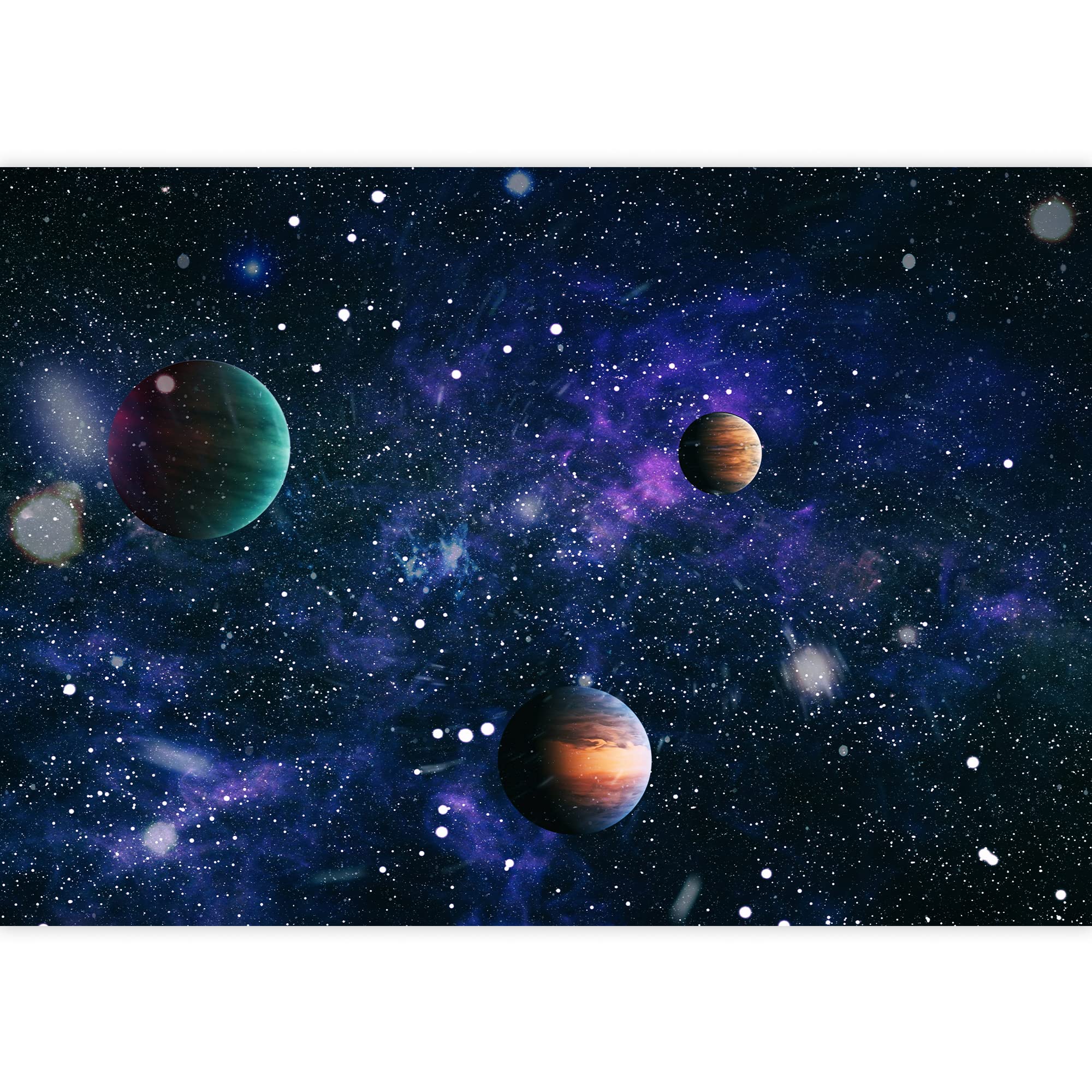 Removable Peel and Stick Wallpaper - Space Universe Planets Wall Mural (100x144 inches) for Bedroom, Living Room, Nursery & Home Decor