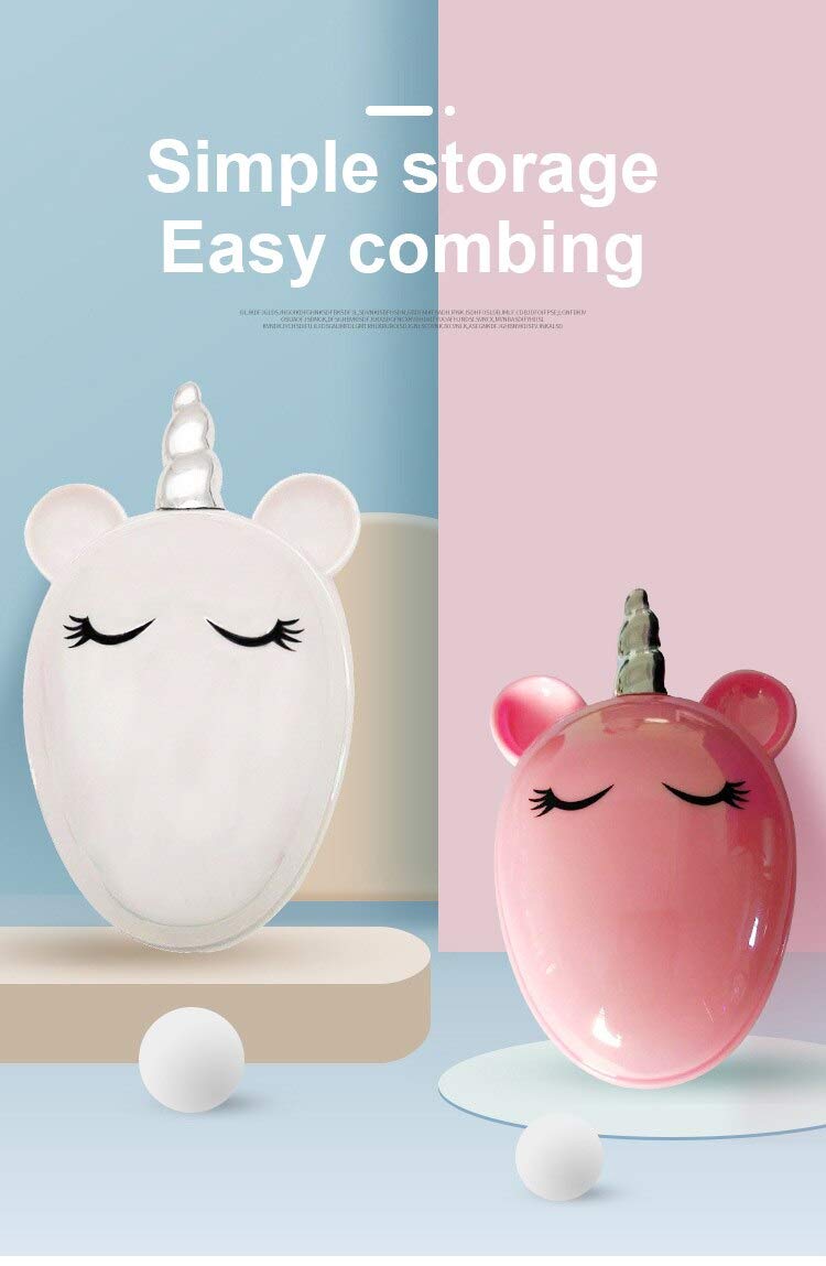 LIGHTER HOUSE Newest Kids Cartoon Anti-Static Hair Comb - Wet & Dry Salon Hair Brush for Styling & Detangling (White) - Perfect for Kids' Hair Care & Gentle Styling at Home