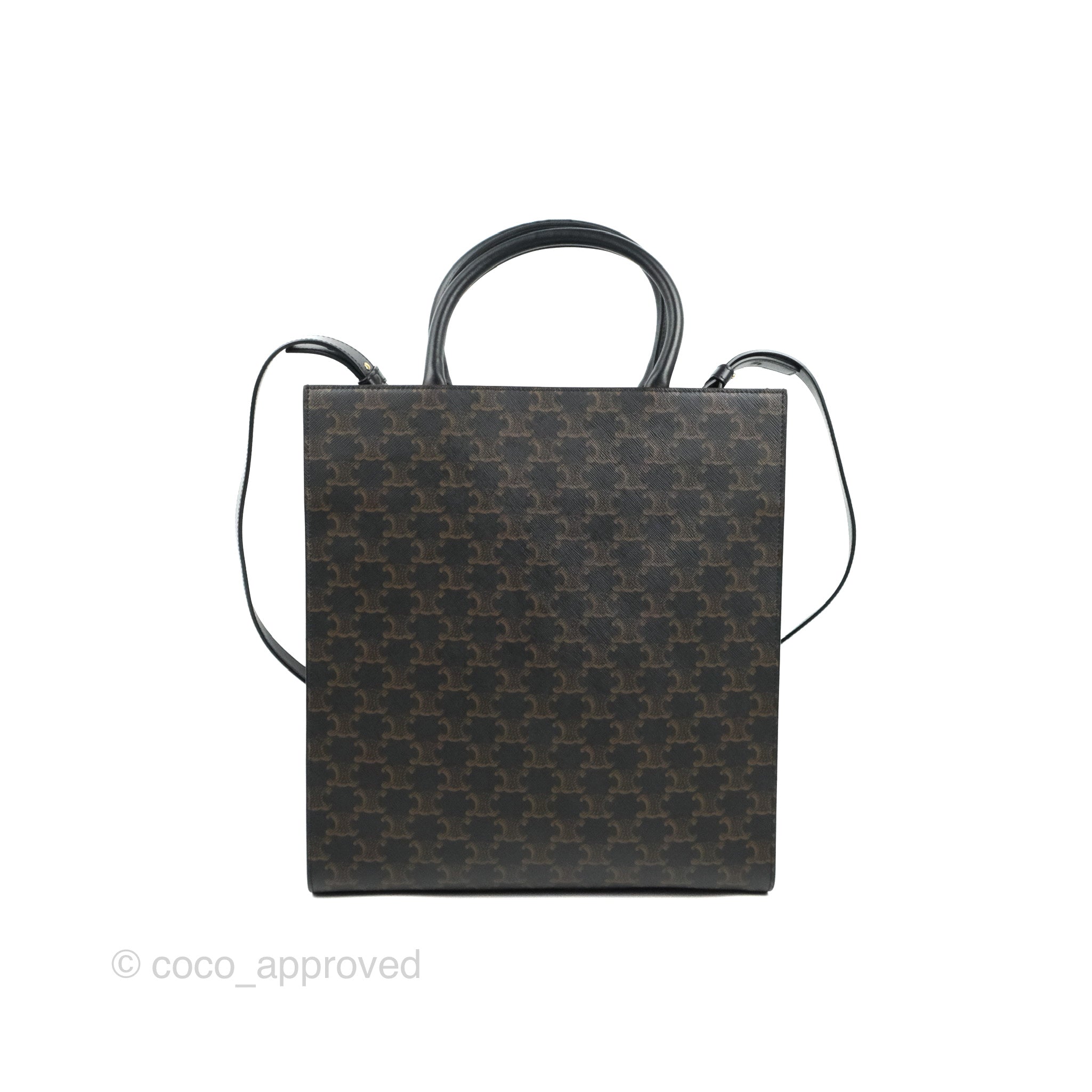 Celine Medium Cabas Vertical Tote Triomphe Bag - Luxury Leather Handbag for Women | Perfect for Work, Travel & Everyday Use