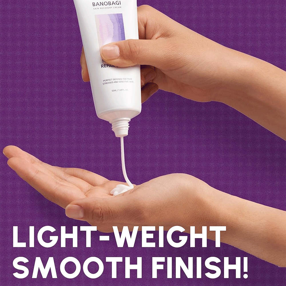 BANOBAGI Milk Thistle Repair Cream 50ml - Soothing & Hydrating Face Moisturizer for Dry, Sensitive Skin - Perfect for Nighttime Skincare Routine & Post-Treatment Care