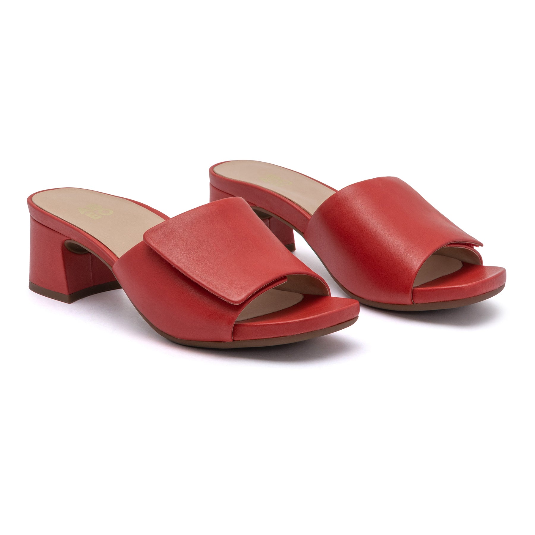 Abeo Avenue Slide Red - Comfortable Women's Casual Sandals for Summer Walking, Beach & Outdoor Activities