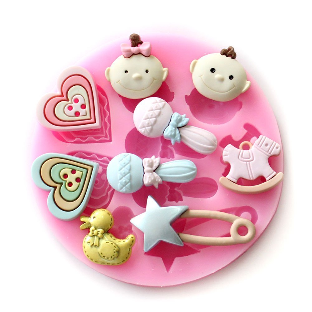 Premium Silicone Heart-Shaped Baking Molds - DIY Cake Decorating Tools for Fondant, Chocolate & Sugar Crafts | Perfect for Valentine's Day, Baby Showers & Birthday Parties