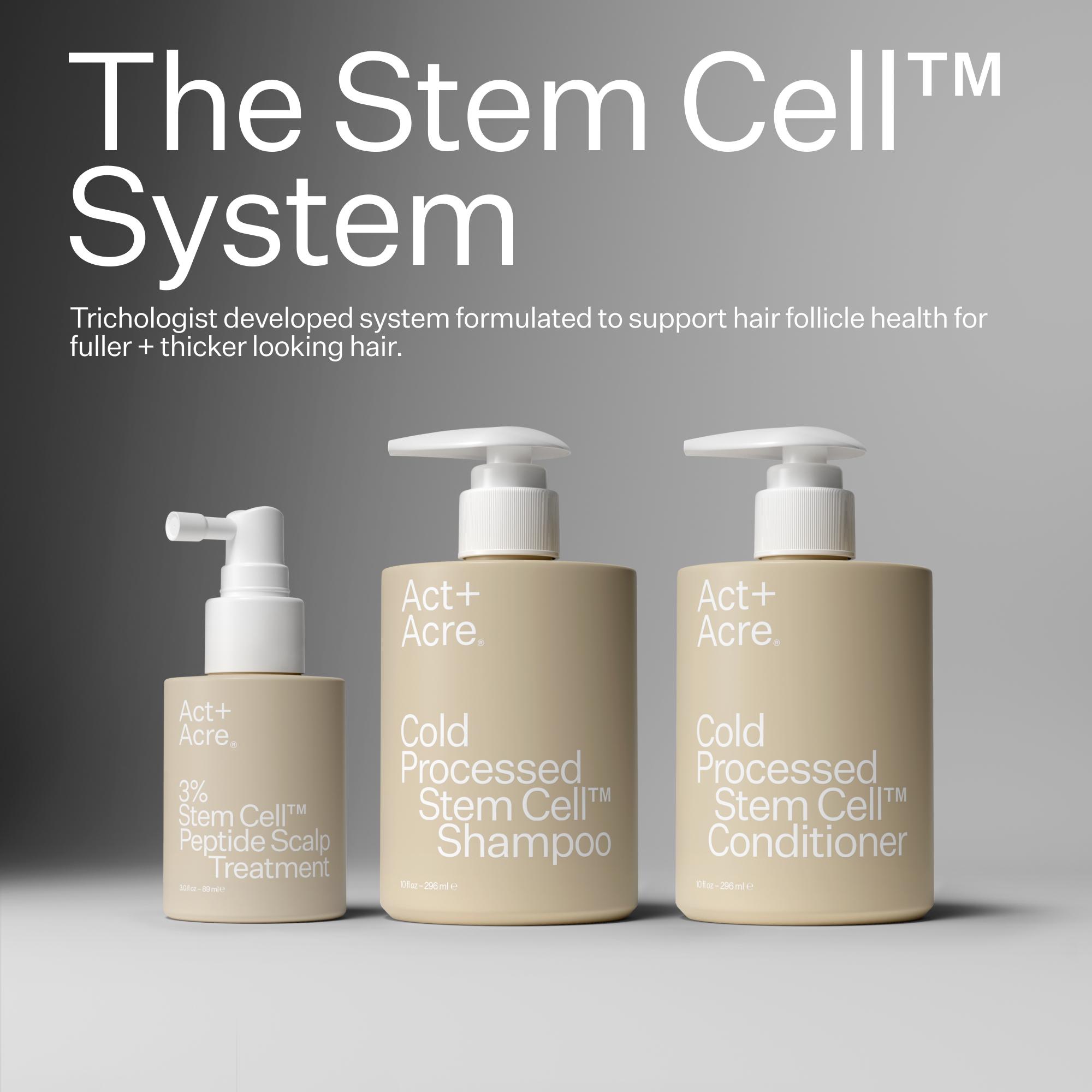Act+Acre Stem Cell Hair Conditioner for Damaged Hair - Repair & Hydrate Dry, Frizzy Hair - Perfect for Daily Use & Post-Color Treatment