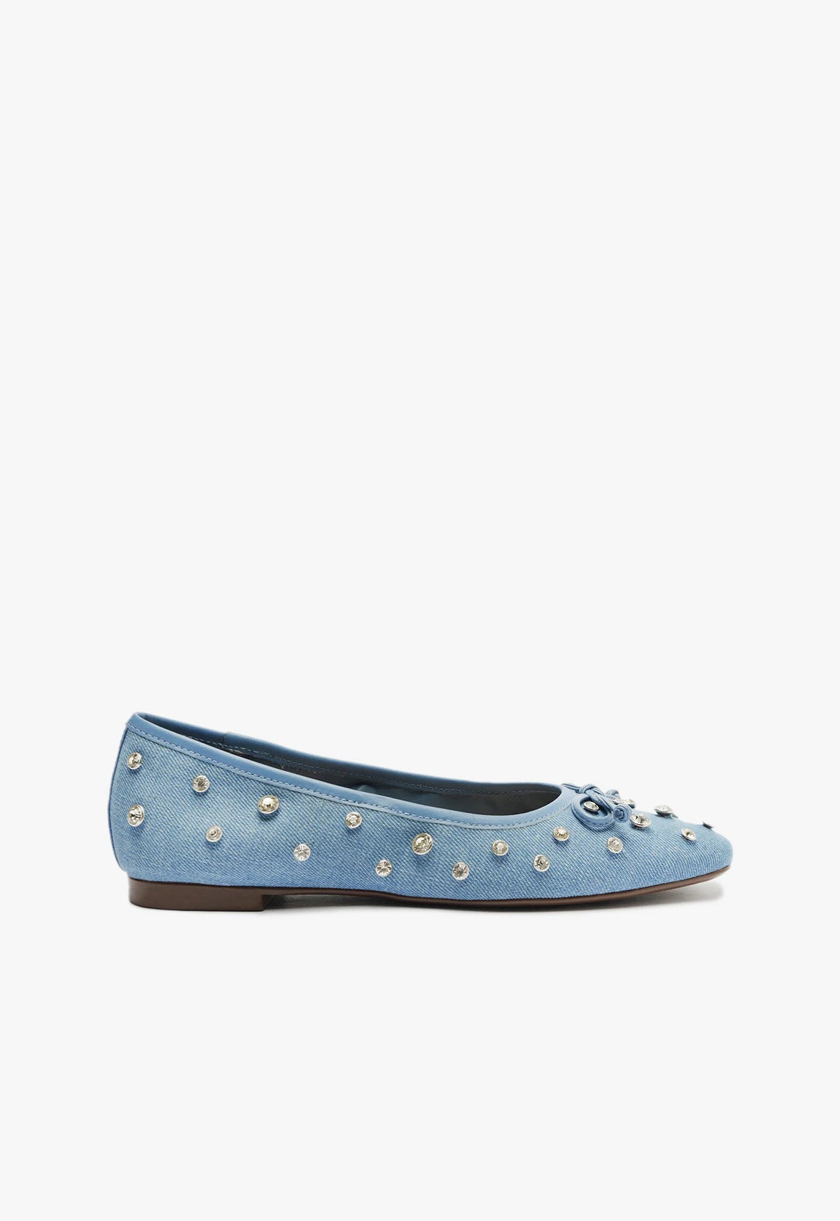 Arissa Shine Denim Flats for Women - Stylish & Comfortable Casual Shoes for Everyday Wear | Perfect for Office, Walking, and Travel