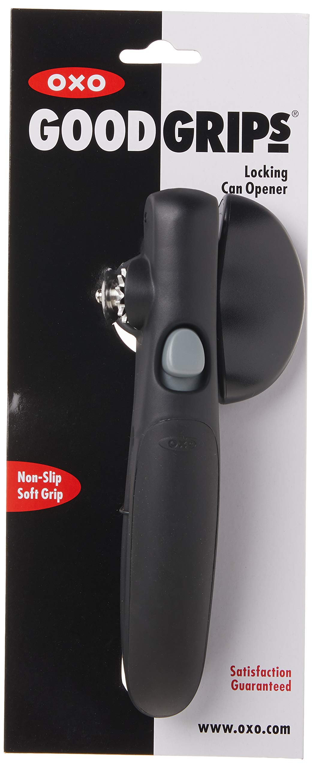 OXO Good Grips Snap Lock Can Opener - Easy Open Kitchen Tool for Canned Food, Smooth Edge Cutting - Perfect for Home Cooking, Camping & Emergency Prep