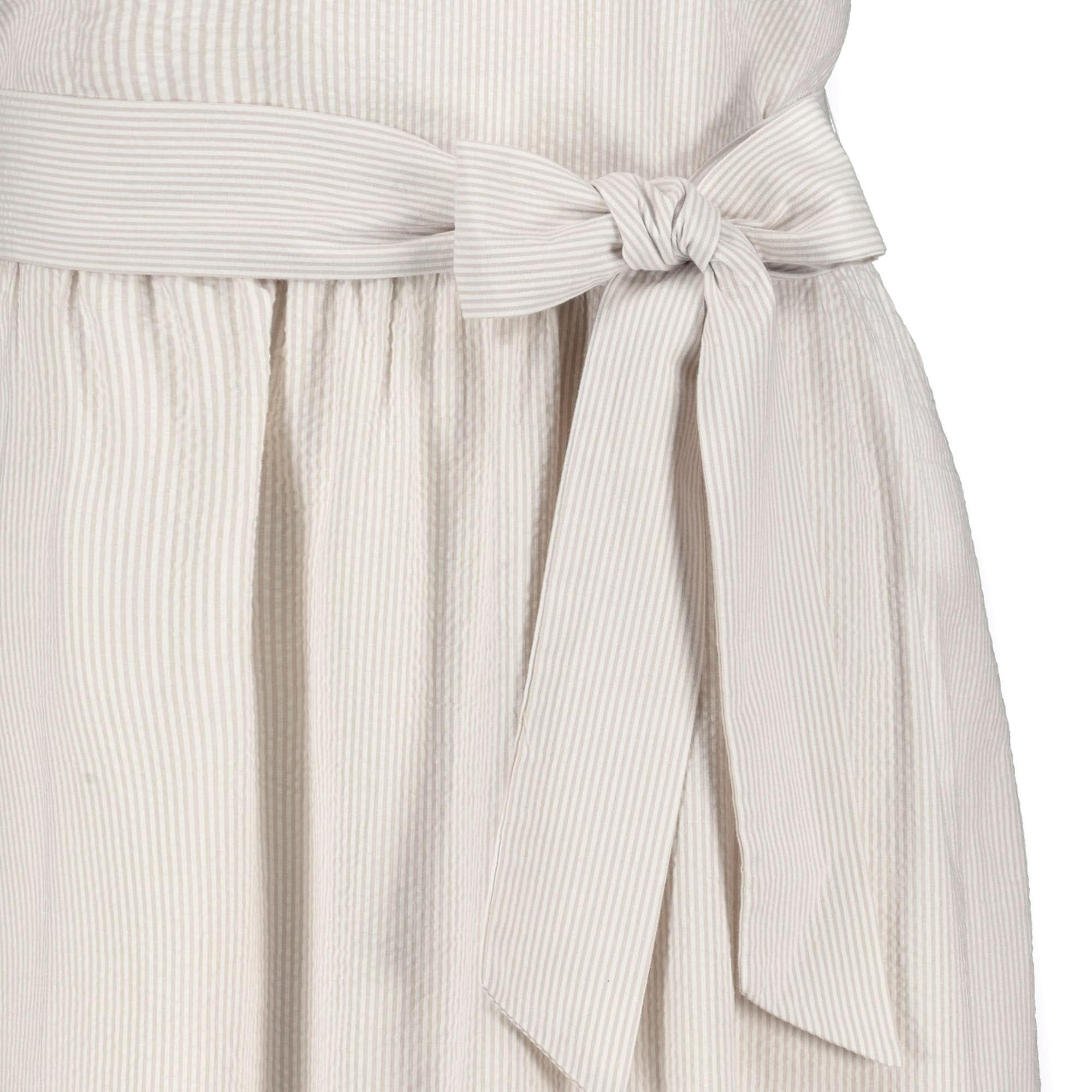Hope & Henry Women's Sleeveless A-Line Dress with Adjustable Waist Sash - Flowy Summer Dress for Beach, Wedding & Casual Wear