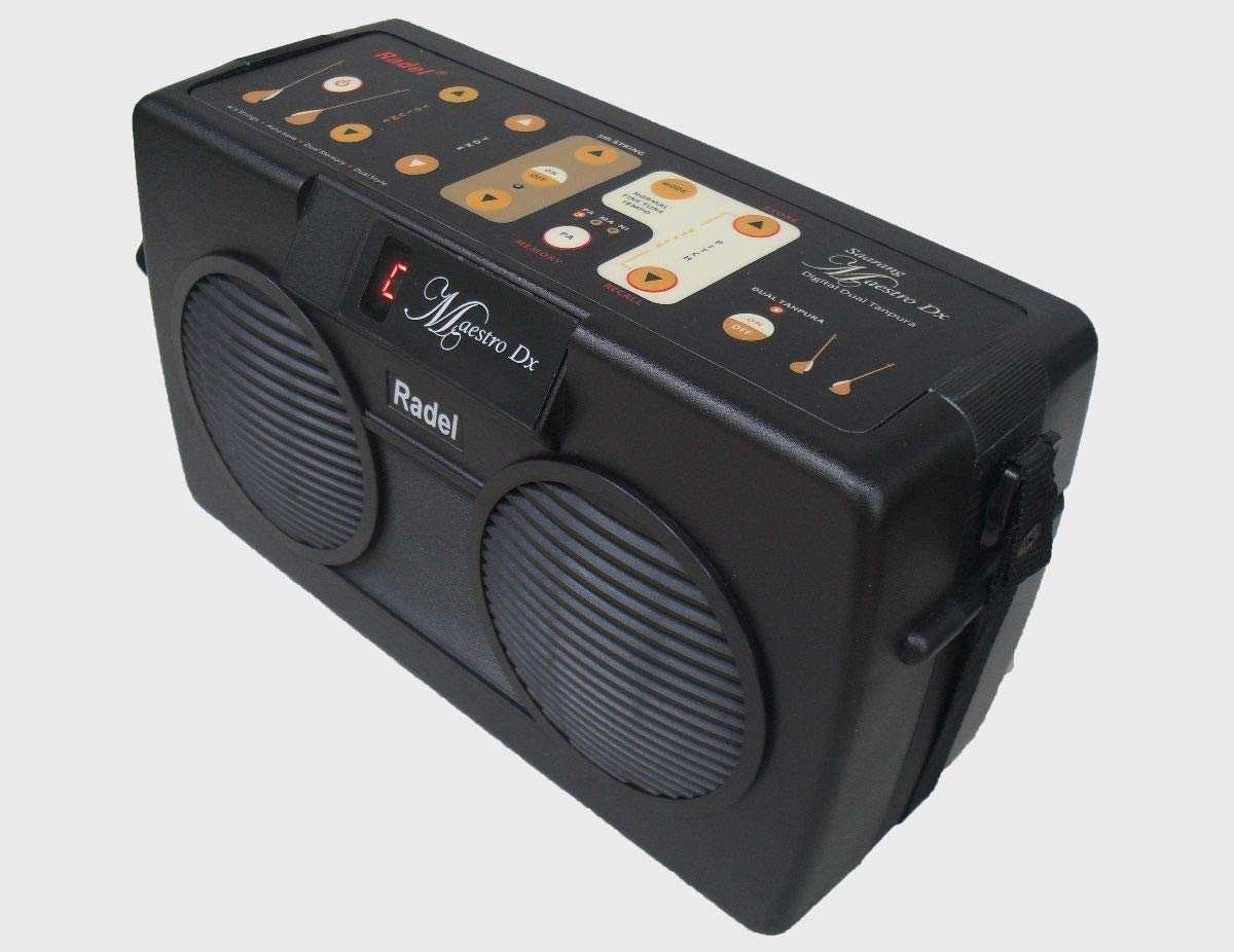 RADEL Saarang Maestro Dx Electronic Tanpura - Digital Tanpura Box with Bag, Power Cord & Manual - Professional DJ Sound Machine & Tanpura Sampler for Indian Classical Music Practice & Performances