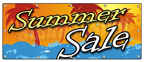 48x120 Inch Summer Sale Banner - Store Clearance Sign with Huge 50% Off Discount - Perfect for Retail Stores, Shopping Malls & Seasonal Promotions