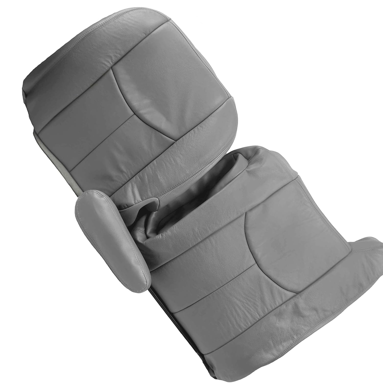 Xtreme Covers Genuine Leather Seat Covers for Chevy Silverado 2003 - Gray Passenger Bottom Replacement | Perfect for Truck Upgrades & Road Trips