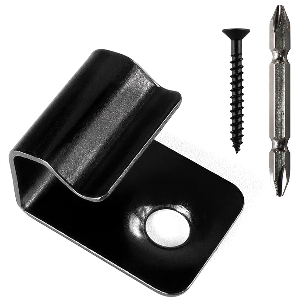 48-Pack Stainless Steel Decking Starter Clips with Screws & Driver Bit - Fits 600 SQ.FT Deck Boards | Hidden Fastener System for Composite Wood PVC Deck Installation | Outdoor Patio, Porch & Balcony Construction