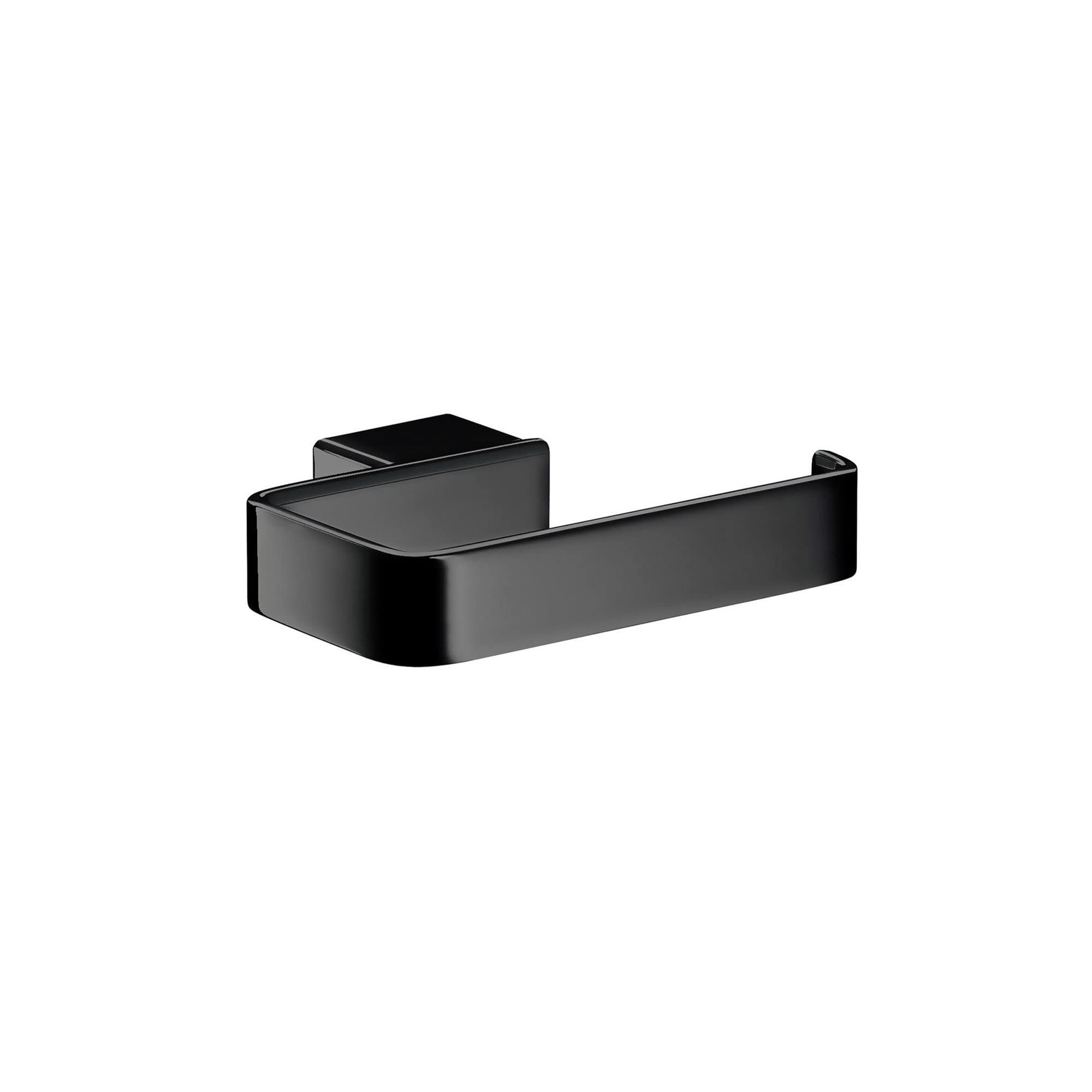 Loft 0500.01 Matte Black Wall Mounted Euro Toilet Paper Holder - Modern Bathroom Accessory for Home & Hotel Use