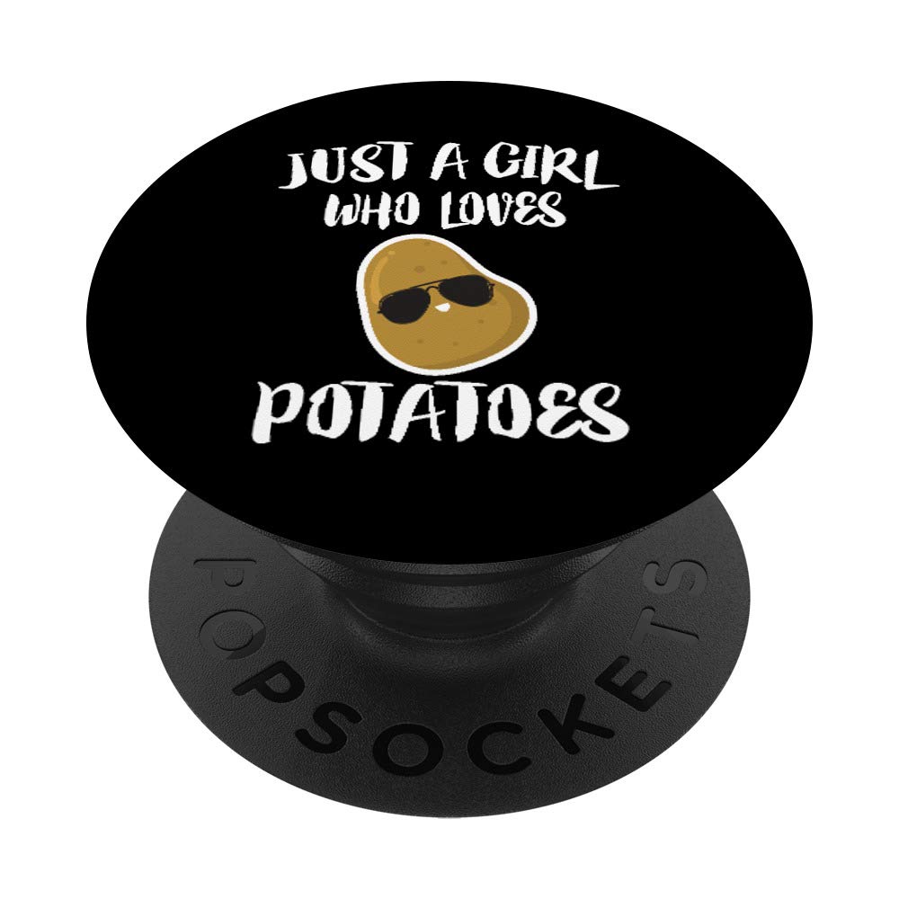Just A Girl Who Loves Potatoes Vegetable Design PopSockets PopGrip - Swappable Phone Grip for iPhone, Samsung & Tablets - Perfect for Everyday Use, Work & Travel