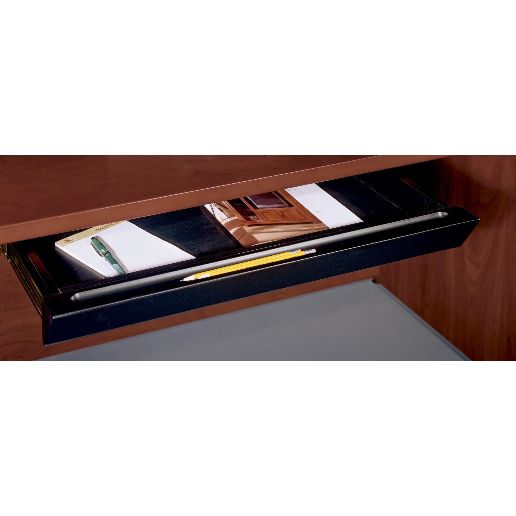Bush Business Furniture Universal Pencil Drawer - Black Desk Organizer for Home Office & Professional Workspace | Perfect for Storing Pens, Pencils & Small Office Supplies