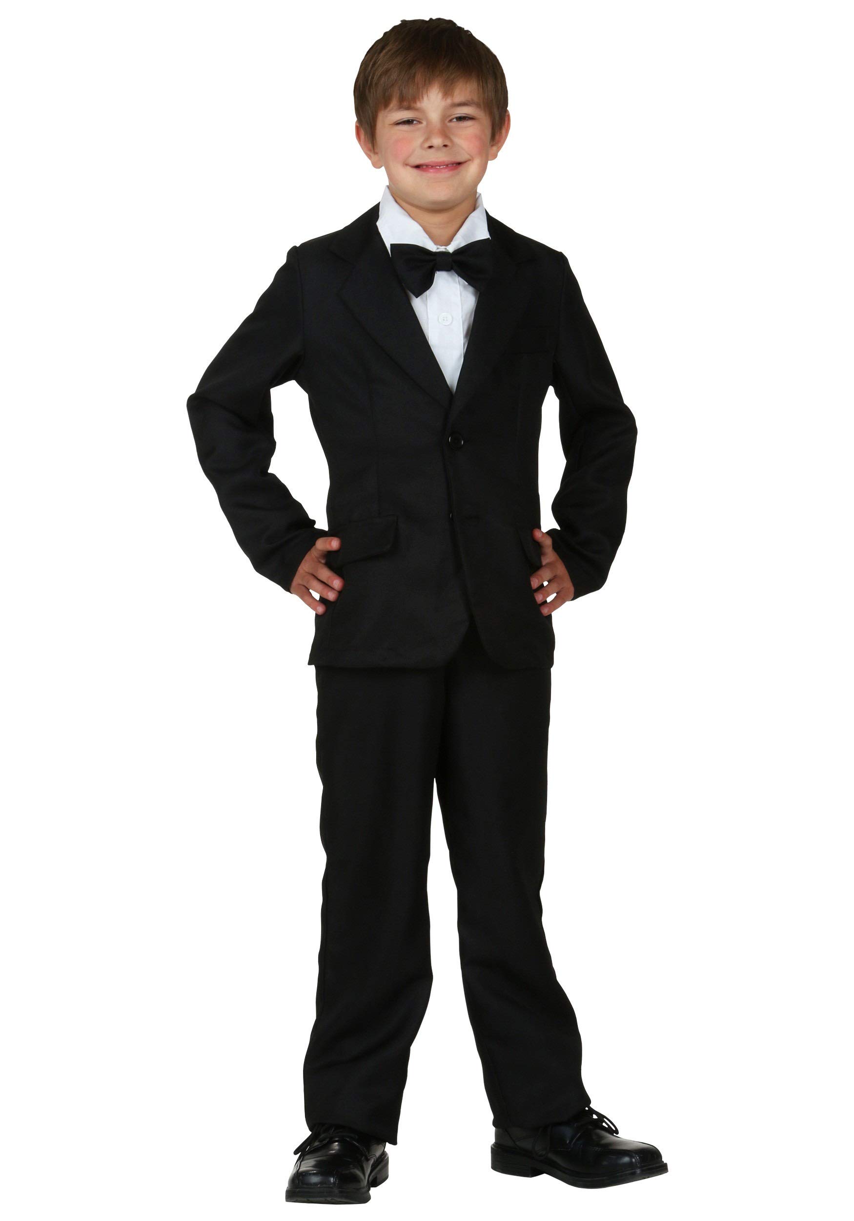 Kids Black Suit Costume for Boys - Formal Blazer & Pants Set for Weddings, Parties & School Events | Premium Children's Dress Up Outfit
