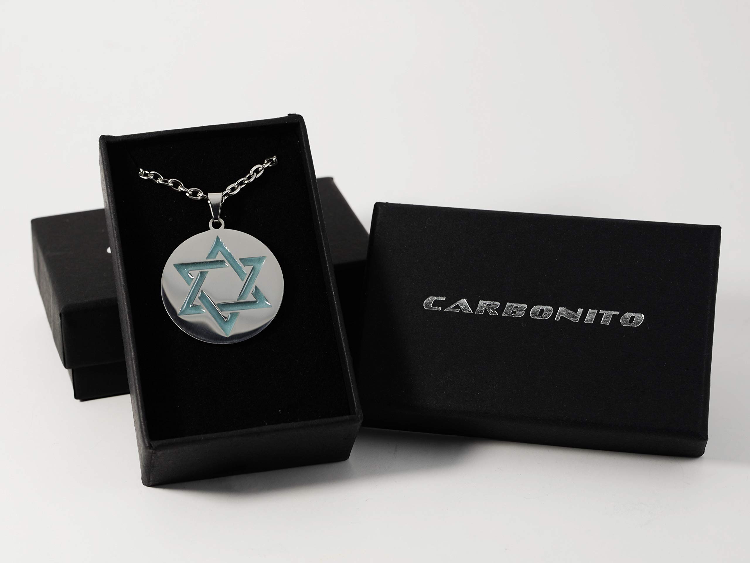 Glow in the Dark Star of David Necklace - 925 Sterling Silver Jewish Pendant with Chain - Perfect for Hanukkah Gifts, Bar Mitzvah & Jewish Religious Jewelry - Magen David Judaica for Men & Women