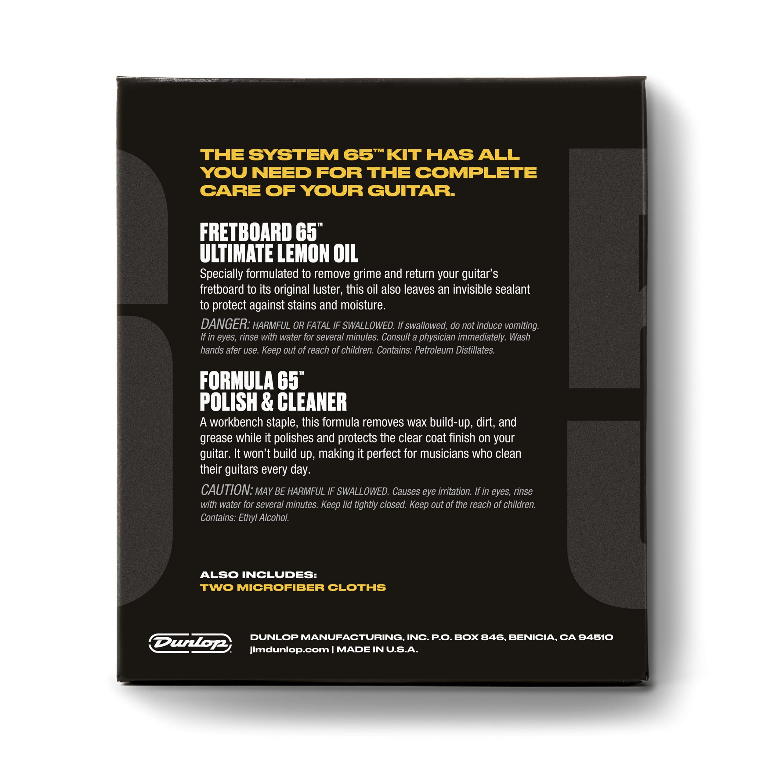 Dunlop 6503 Guitar Cleaning Kit with String Winder - Body & Fingerboard Cleaner for Acoustic & Electric Guitars - Perfect for Maintenance, String Changes & Performance Prep