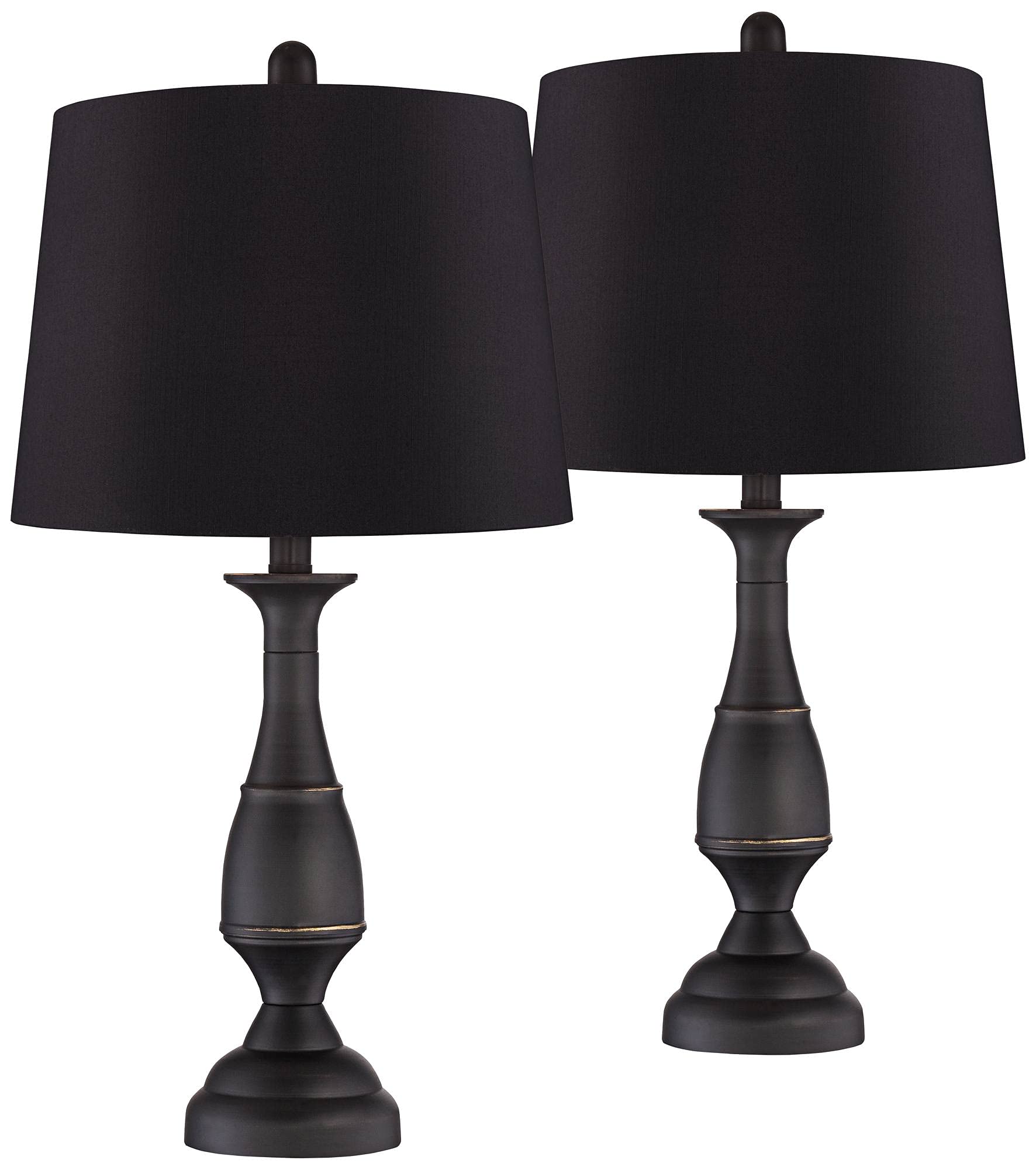 Regency Hill Ben Rustic Farmhouse Table Lamps Set of 2 - 25