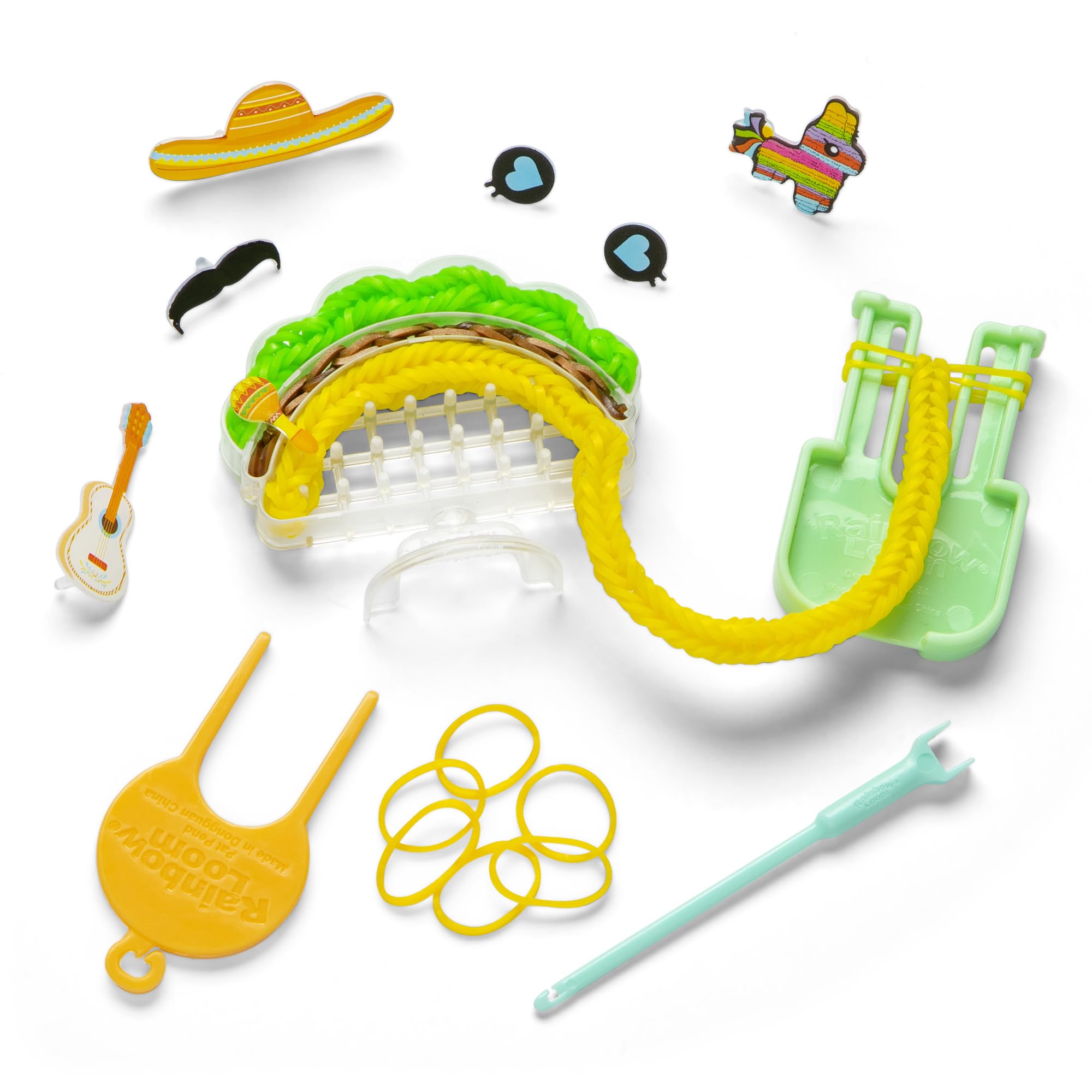 Rainbow Loom Loomies Food Figurines - 4 Character Rubber Band DIY Craft Kit - Make 4 Adorable Food Themed Characters - Perfect for Kids Parties, Creative Play & STEM Learning (Ages 7+)