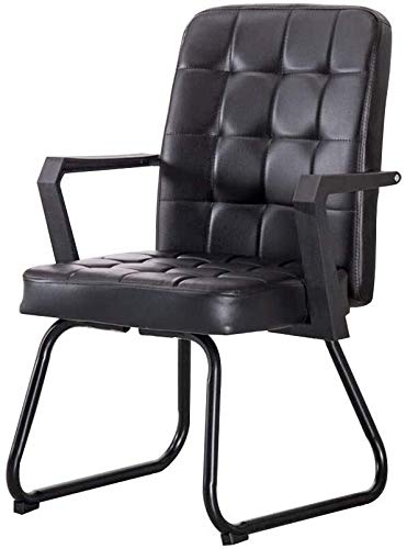 Ergonomic Mid-Back Gaming Chair with Armrests - PU Leather Office Computer Desk Chair for Video Game & Work - The Coffee Table Company LQ Bseack Model (Black) - Perfect for Home Office, Gaming Setup & Workspace Comfort