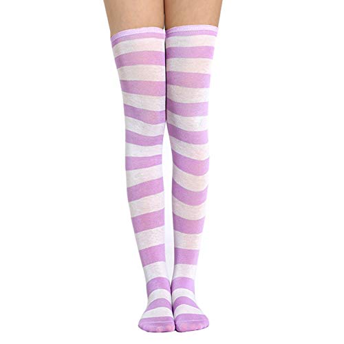 White and Lavender Striped