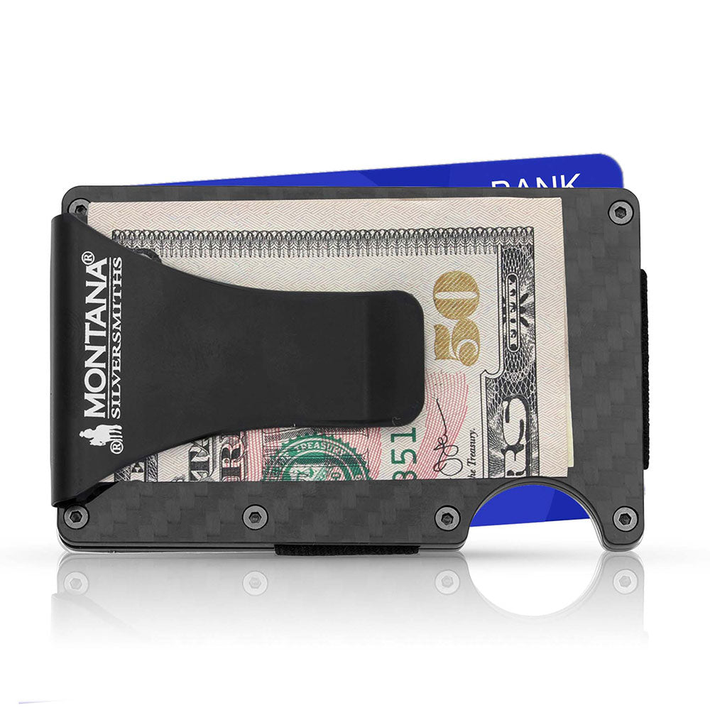 Montana Leather Credit Card & Cash Holder with Praying Cowboy Design - Slim RFID Blocking Wallet for Men & Women | Perfect for Travel, Work, and Everyday Use