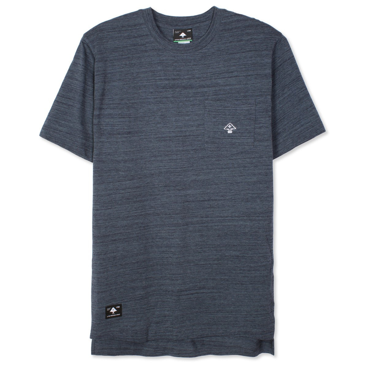 LRG All Natural Short Sleeve Knit Shirt in Navy Heather - Comfortable Casual Wear for Men, Perfect for Everyday Outfits & Outdoor Activities