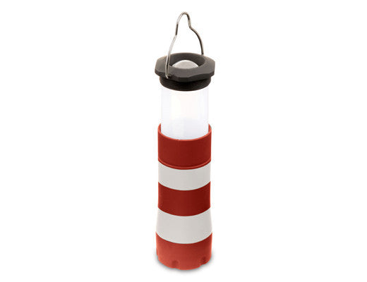 Kikkerland Lighthouse Lantern Flashlight - Portable LED Camping Light with Adjustable Brightness for Outdoor Adventures, Emergency Use, and Home Decor