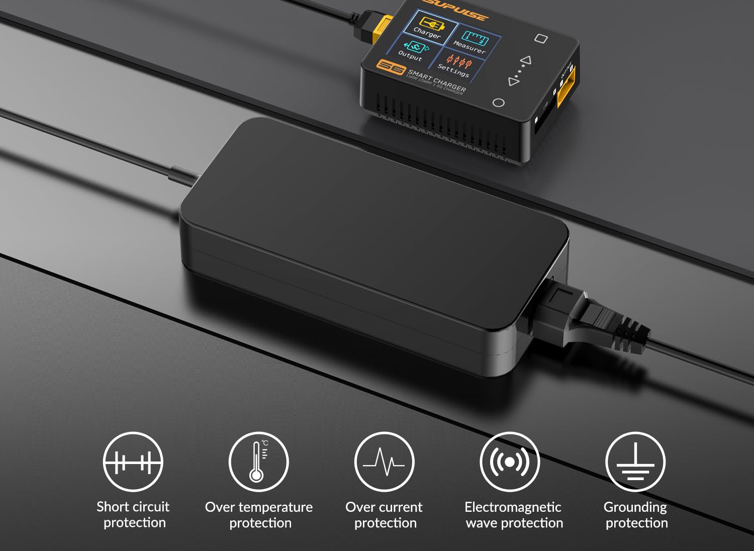 200W 19.5V 10.3A AC Power Adapter with XT60 Plug - Universal RC LiPo Battery Charger Power Supply (100-240V 50/60Hz) for iSDT, SKYRC, Hota RC & DC Chargers - Perfect for Drone, RC Car & Airplane Battery Charging