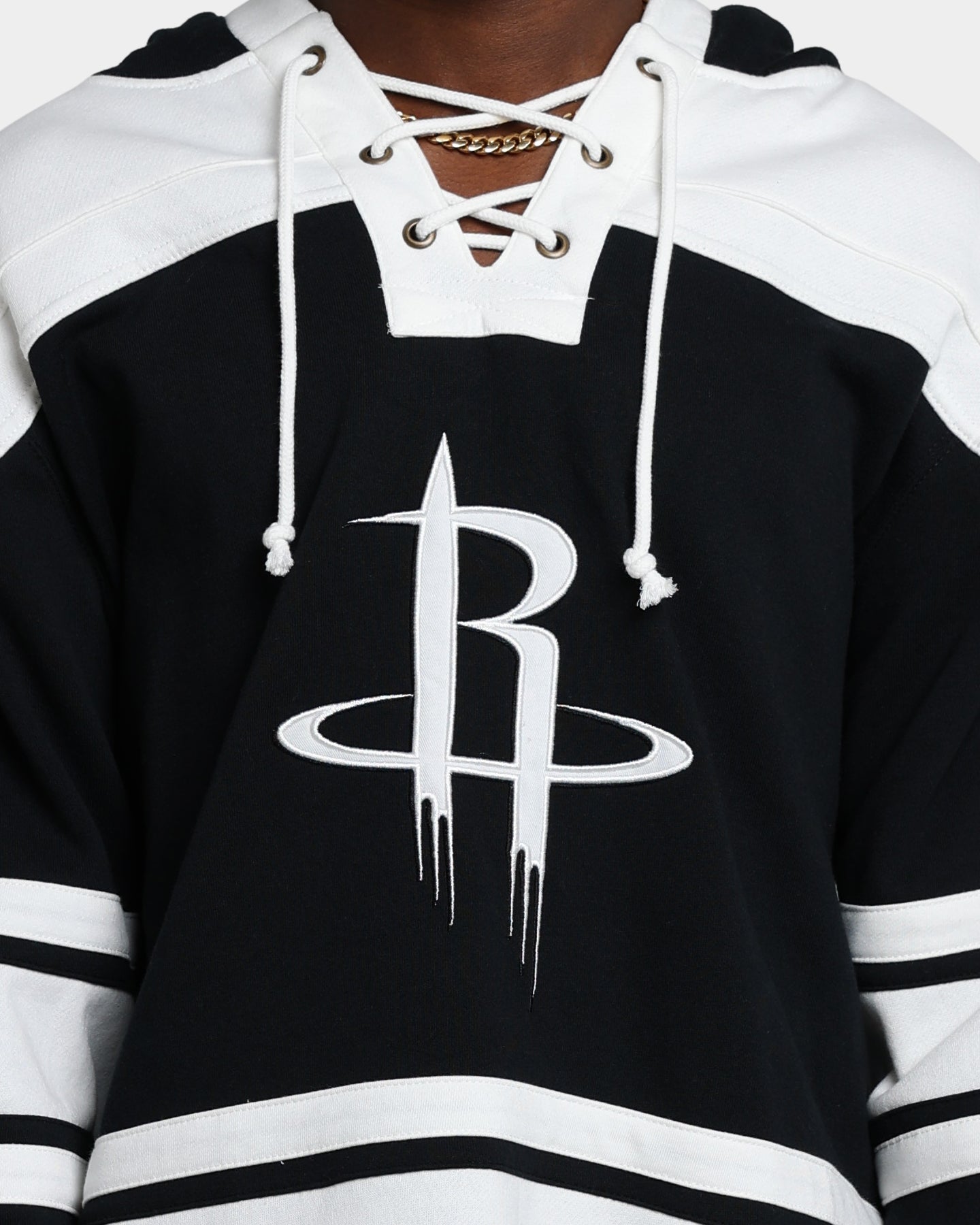 47 Brand Houston Rockets Superior Lacer Hoodie - Men's NBA Basketball Pullover Sweatshirt (Jet Black) - Perfect for Game Day, Casual Wear & Street Style