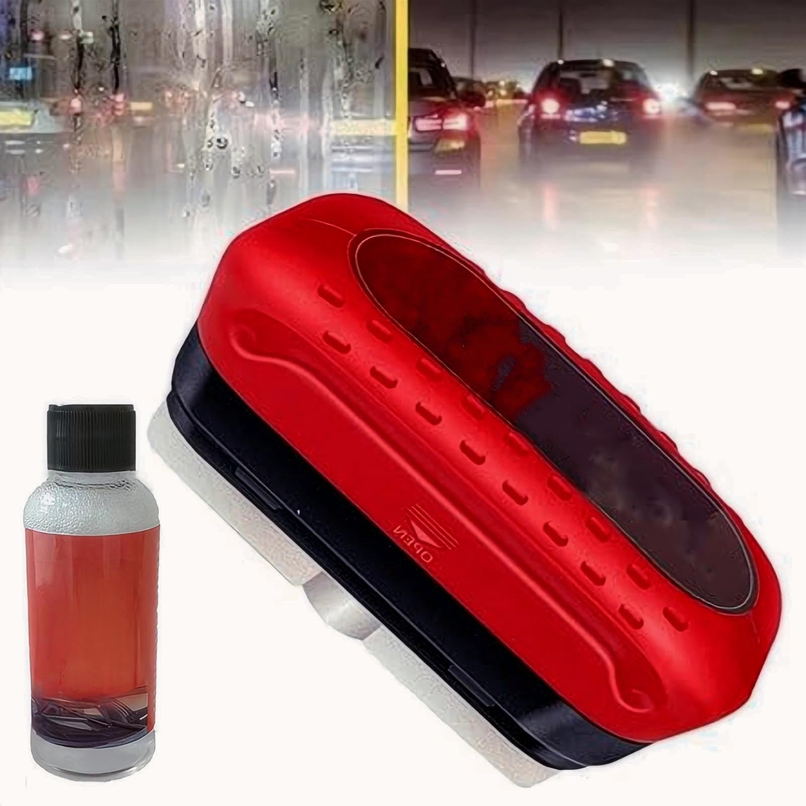 FOLENZU Athartle Window Cleaner Kit - Automotive Glass Cleaning Brush, Windshield Oil Film Remover & Scraper Tool - Perfect for Car, Home & Office Window Cleaning