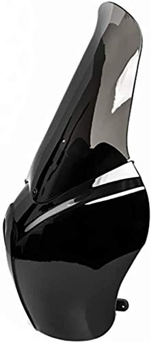 FATECIM 15'' Dark Smoke Motorcycle Headlight Fairing Cover for 2006-2017 Harley-Davidson Dyna - Easy Installation Upgrade for Wind Protection & Style Enhancement