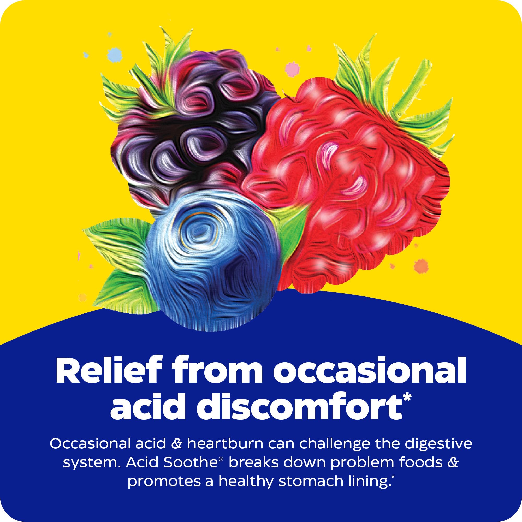 Enzymedica Acid Soothe Berry Flavor Chewable Tablets - 30 Count | Natural Digestive Enzyme Supplement for Heartburn & Acid Reflux Relief | Perfect for After Meals & Occasional Discomfort