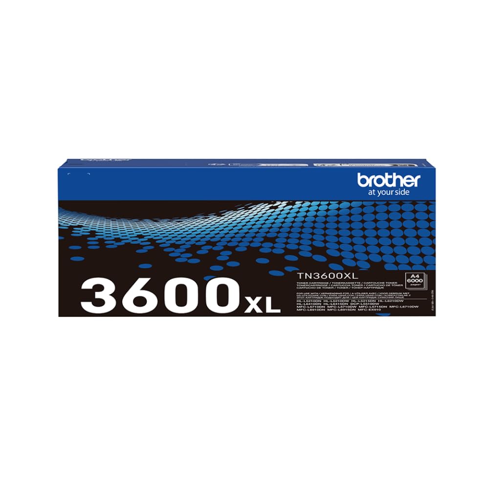 Brother TN3600XL High Yield Black Toner Cartridge - Genuine OEM Replacement (Up to 6,000 Pages) | Perfect for Office Printing, Business Documents & Home Use