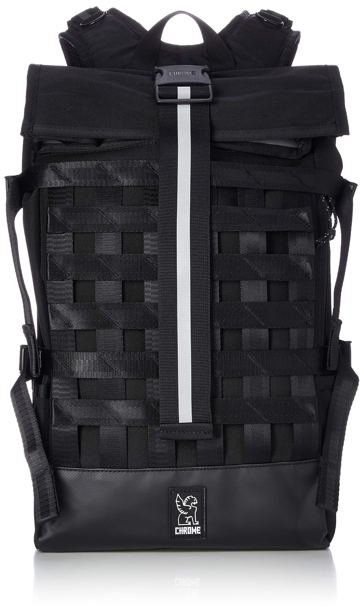 Chrome Industries Barrage Cargo Roll Top Backpack - Waterproof 15 Inch Laptop Bag, 22L All Black Backpack for Commuting, Travel & Outdoor Adventures