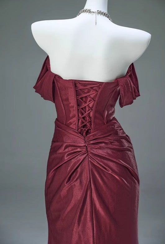 Elegant Mermaid Satin Evening Dress for Women - Long Formal Gown for Prom, Graduation, Wedding Guest - J6501 | Perfect for Special Occasions & Red Carpet Events