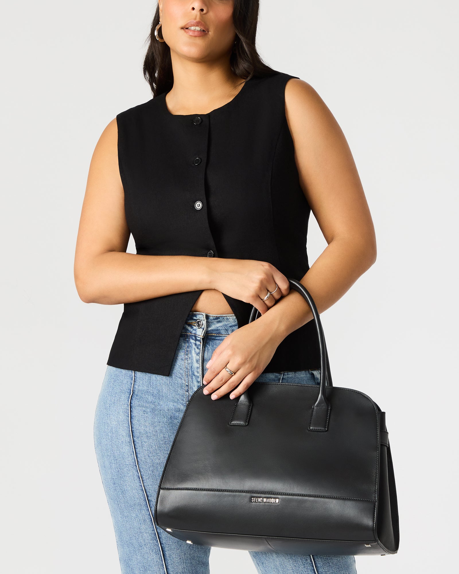 HEIDEE Genuine Black Leather Handbag for Women - Stylish & Durable Purse for Work, Travel & Everyday Use