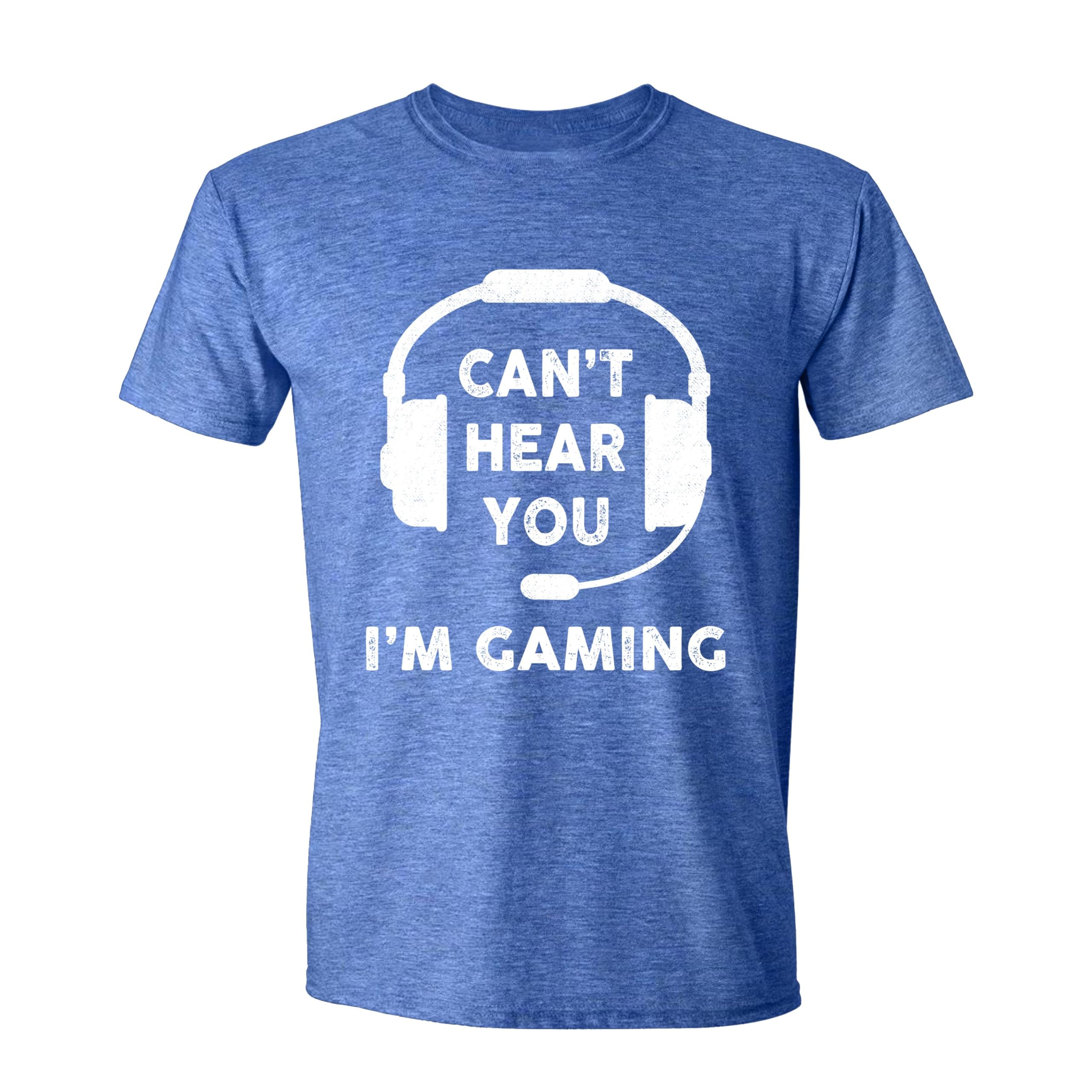 Funny Gaming T-Shirt for Men - 'Can't Hear You I'm Gaming' Video Gamer Humor Tee | Cool Joke Gift for Teen Boys & Gamers | Perfect for Gaming Sessions, Parties & Casual Wear