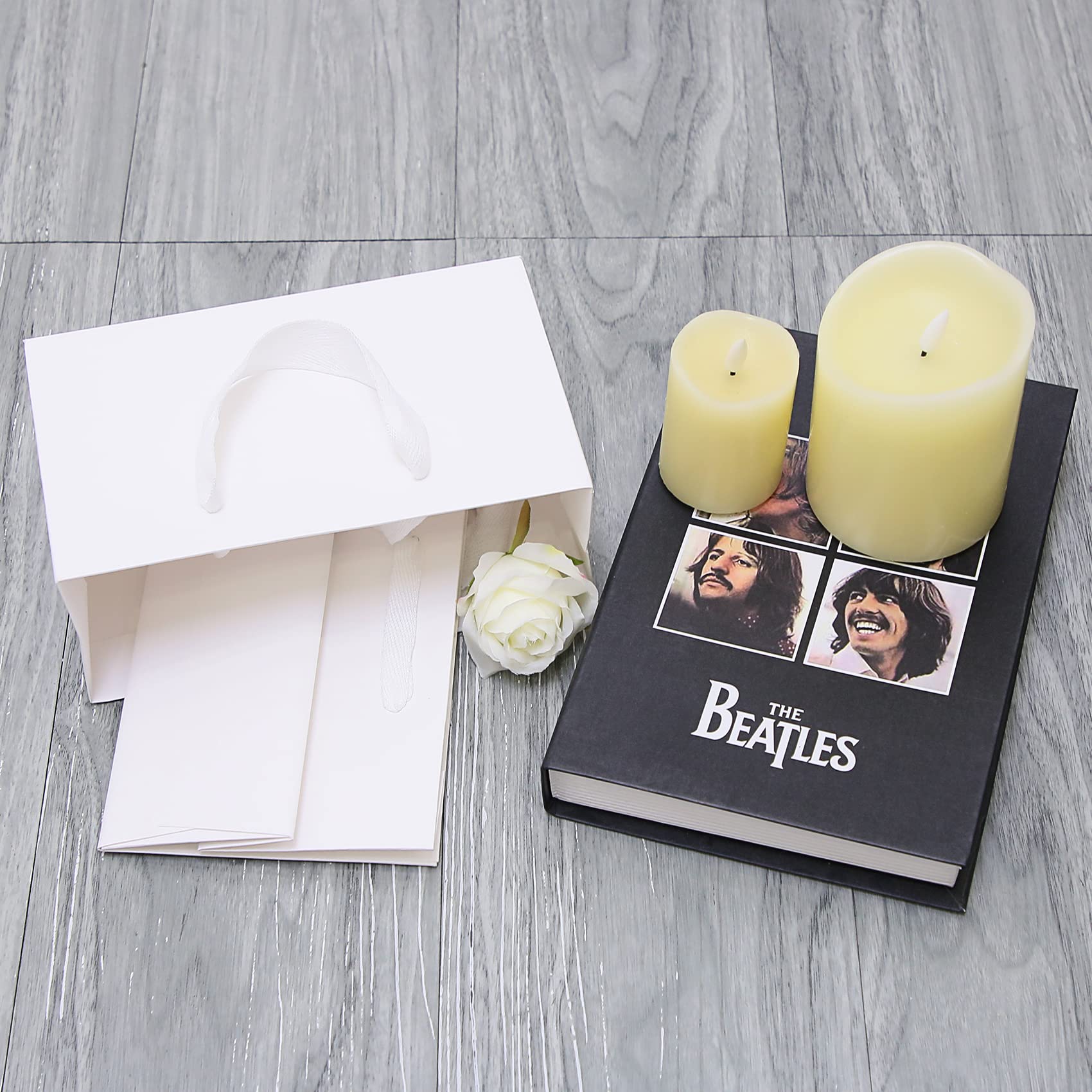 Eco-Friendly White Kraft Paper Gift Bags 10-Pack with Ribbon Handles - 8