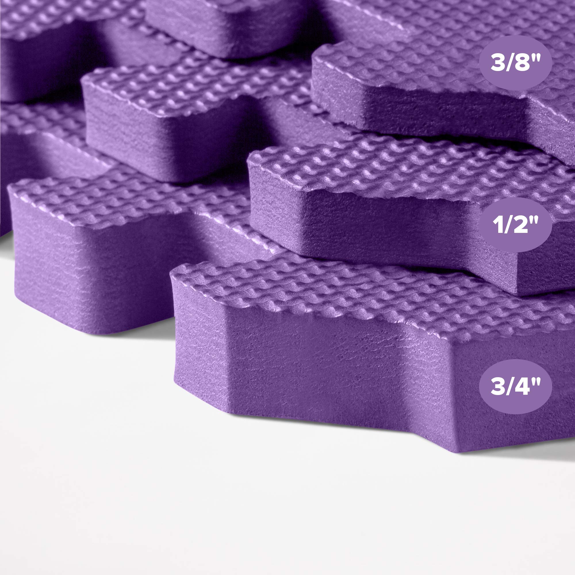 3/8 Inch Thick High-Density Exercise Floor Mat - Non-Slip Gym Mat for Home Workouts, Yoga & Fitness - Ideal for Home Gym, Garage Workouts & Martial Arts Training
