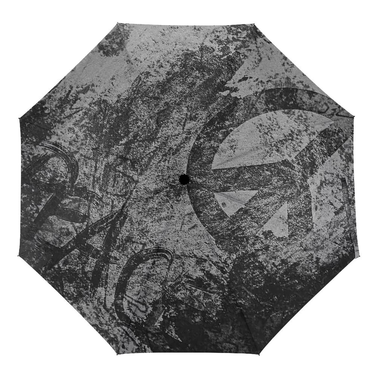 Rose Gold Glitter Marble 8-Rib Windproof Compact Travel Umbrella - Auto Open/Close, Waterproof & Portable for Women/Men - Perfect for Commuting, Beach & Outdoor Activities