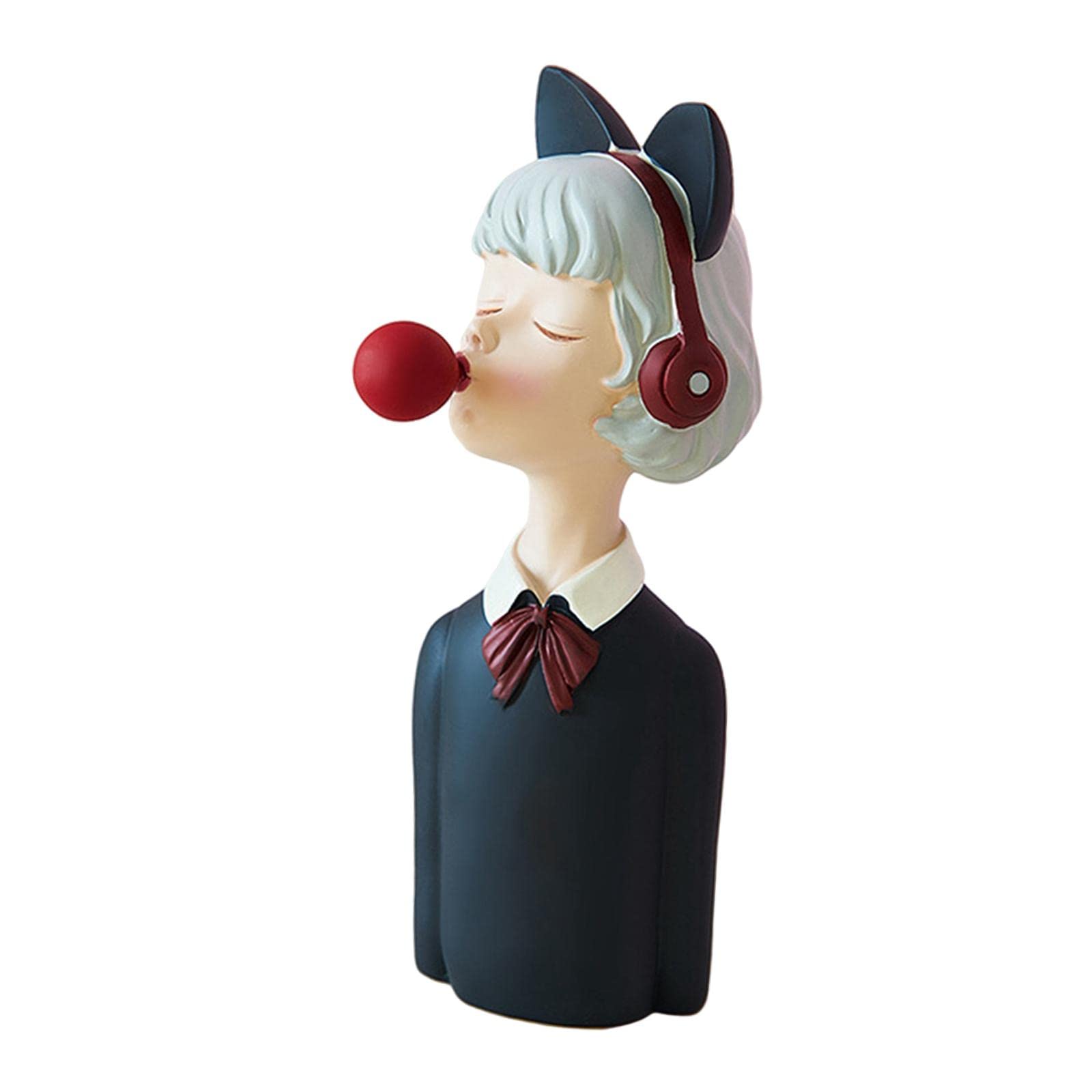 Creative Girl Statue - Elegant Resin Home Decor for Dresser, Wedding Table & Porch - Perfect Housewarming Gift in Black - Ideal for Living Room, Bedroom & Outdoor Decor